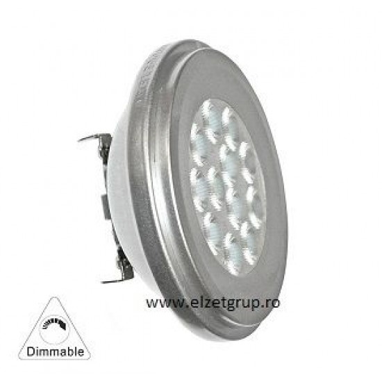 Bec led 12W 12V AR111 G53 Dimabil Alb Cald Lumen