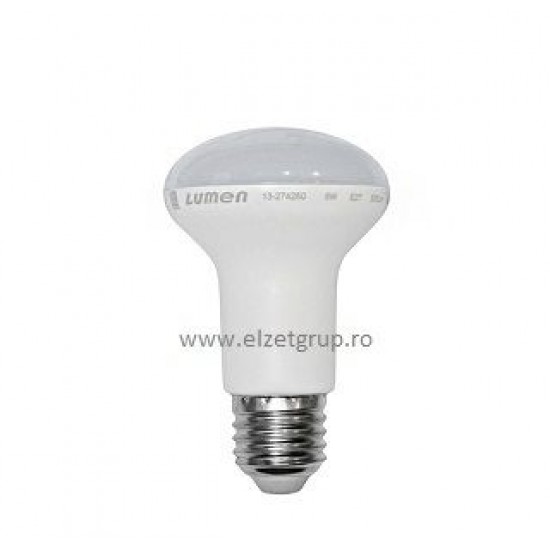 Bec led 6W E27 R63 Spot Alb Rece Lumen
