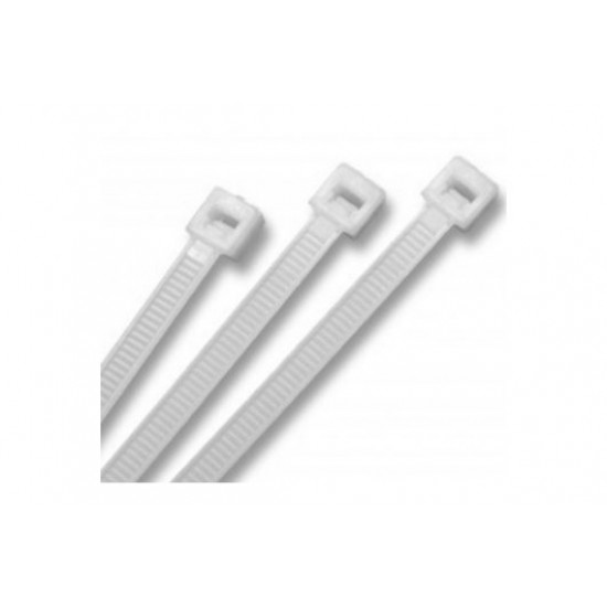 Coliere cablu 200x3.6 albe PVC
