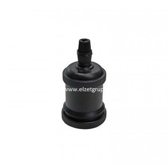 Dulie decorativa vintage negru cu inel E27