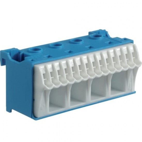 Bara nul 18 borne albastru HAGER