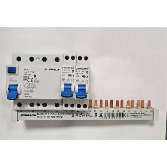 Pieptene diferential 4P + 8 1P+N Schrack