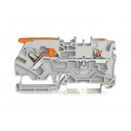 Clema Wago 4mm gri cu levier si push buton TOP JOB