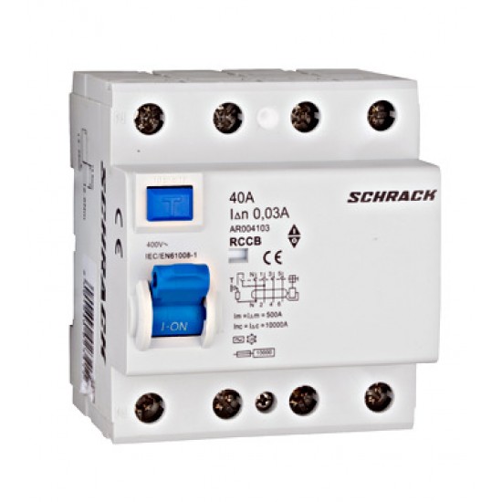 Diferential 4P 40A 30mA Schrack Technik Diferential 4P 40A 30mA Schrack Technik