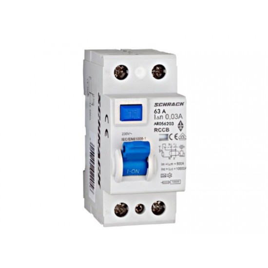 Diferential 63A 30mA RCCB TIP A Schrack